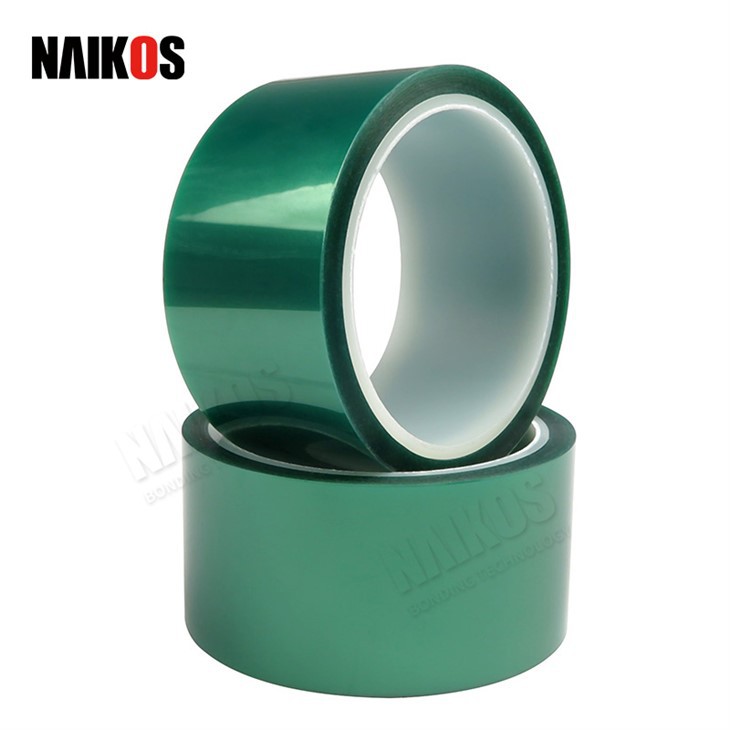High Temperature Silicone Adhesive Green PET Polyester Tape